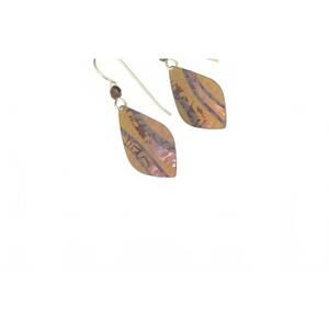 NEW HOLLY YASHI women's etched metal dangle earrings in multi